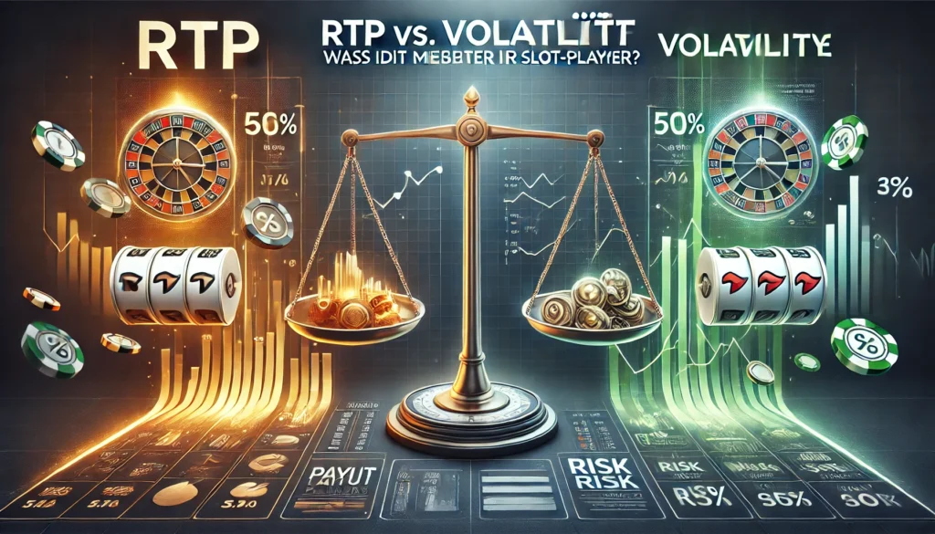 DALLE 20250327 122543 A sleek and informative 169 banner image for a blog post titled RTP vs Volatilität Was ist wichtiger für SlotSpieler RTP vs Volatility What CasinoWikiReview