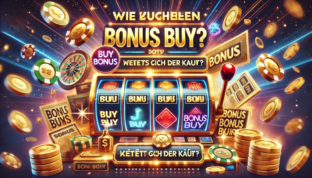 DALLE 20250327 122752 A highimpact and informative 169 banner image for a blog post titled Wie funktionieren Bonus Buy Slots Lohnt sich der Kauf How do Bonus Buy s CasinoWikiReview