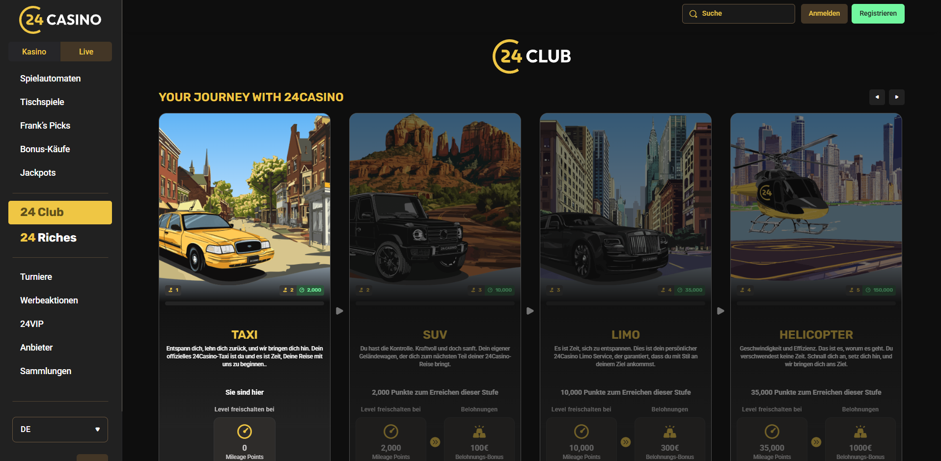 24Casino 24Club VIP-Programm