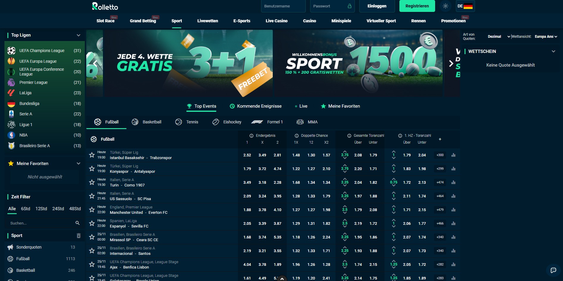 Rolletto Sportwetten