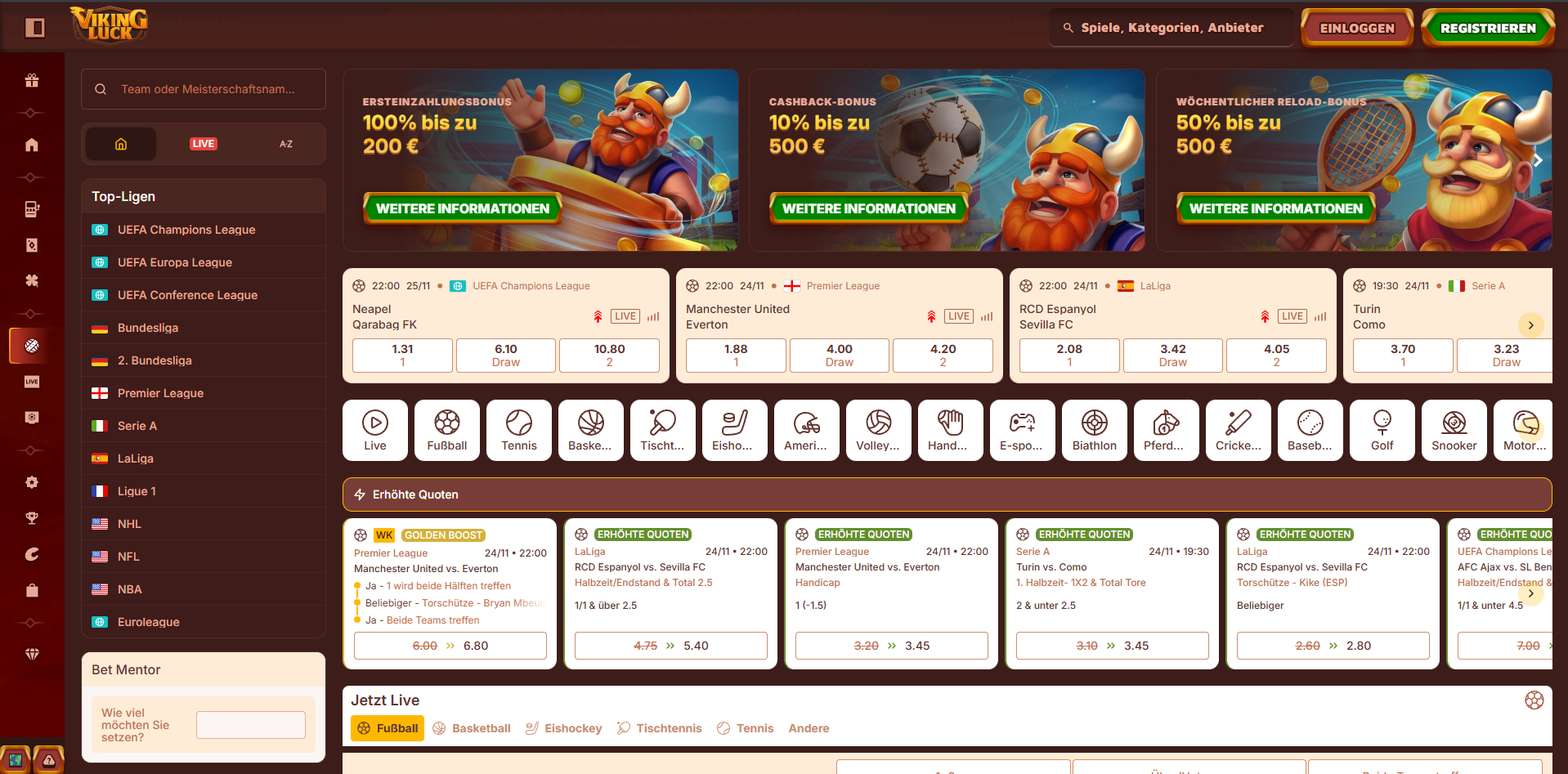 Viking Luck Sportwetten