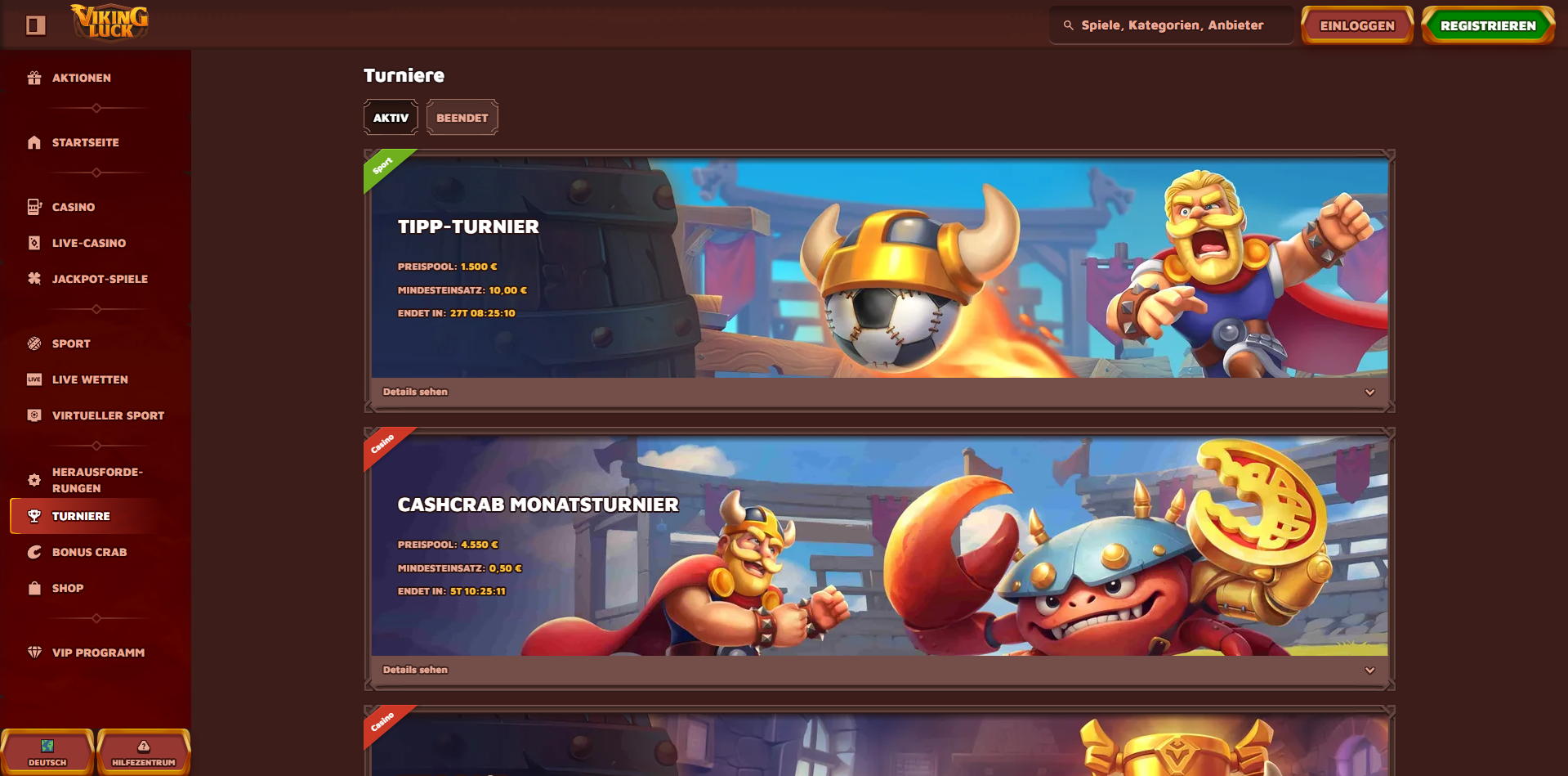 Viking Luck Casino Turniere