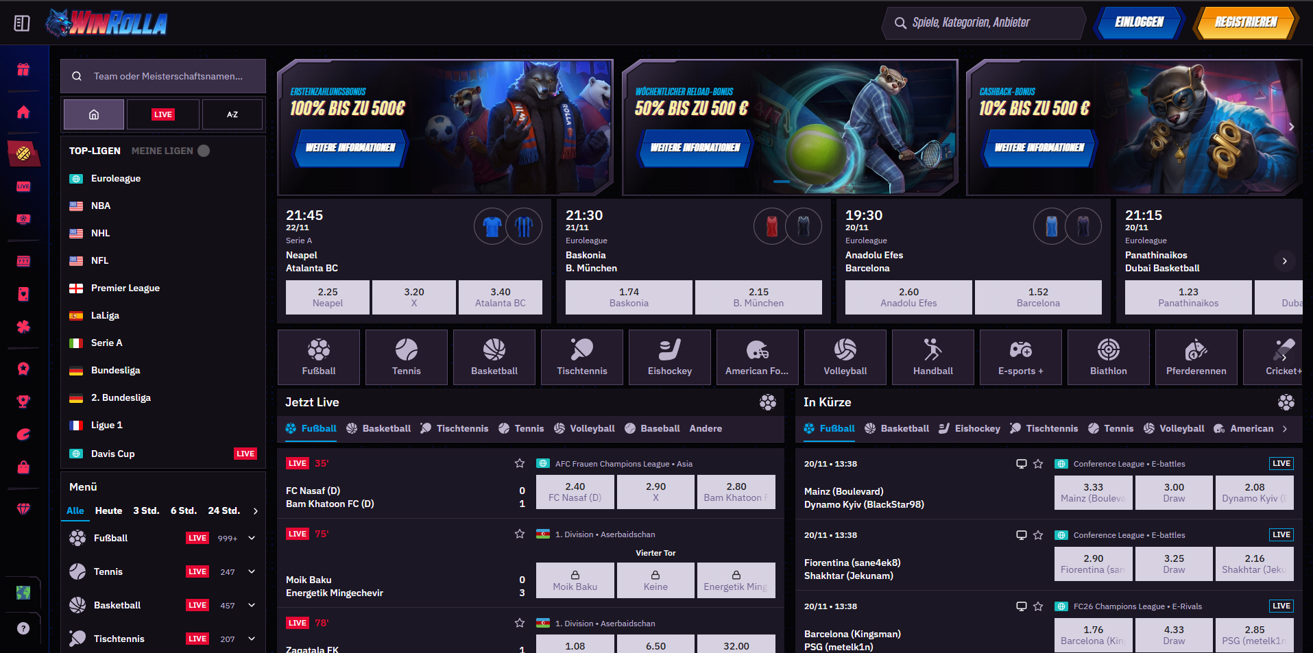 Winrolla Sportwetten